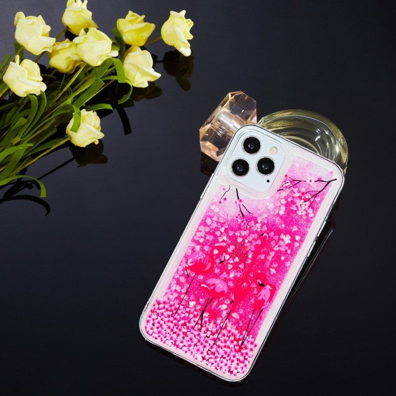 Case iPhone 15 Pro Max Flamingo Glitter