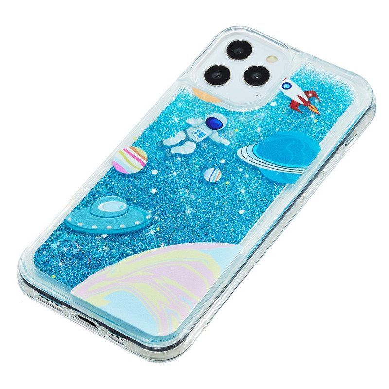 Case iPhone 15 Pro Space Glitter