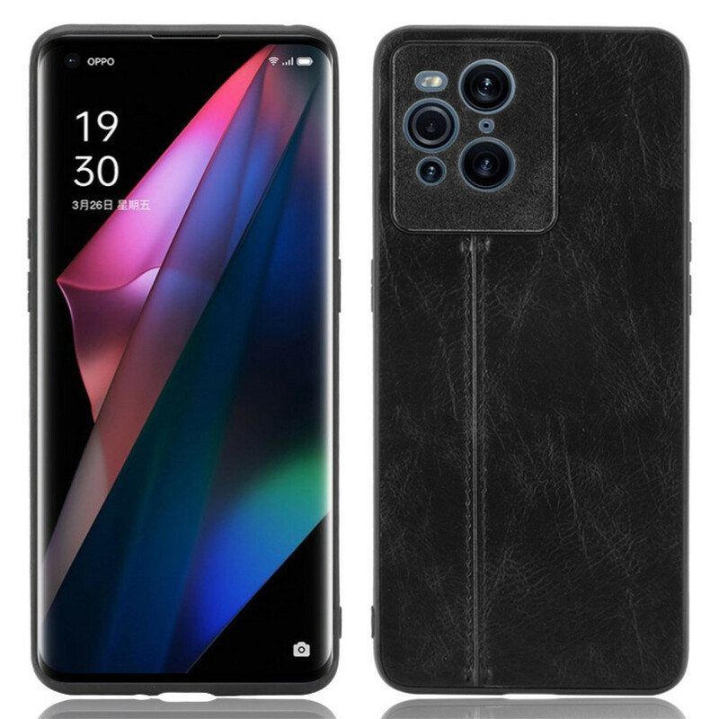 Case Oppo Find X3 Pro Couture-nahkaefekti