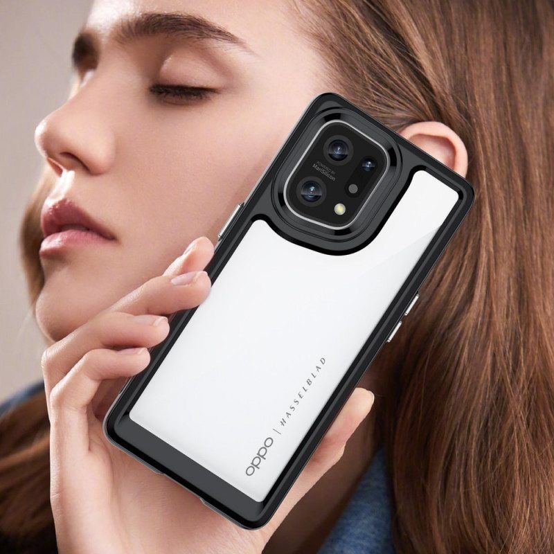 Case Oppo Find X5 Hybridiväriset Reunat