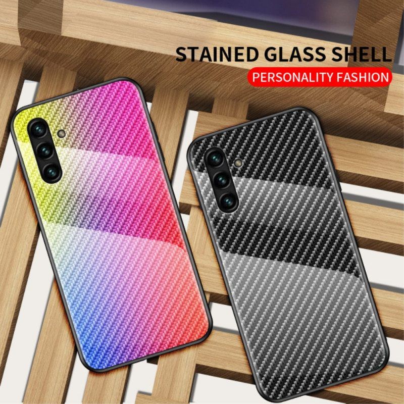 Case Samsung Galaxy A13 5G / A04s Karkaistua Hiilikuitulasia