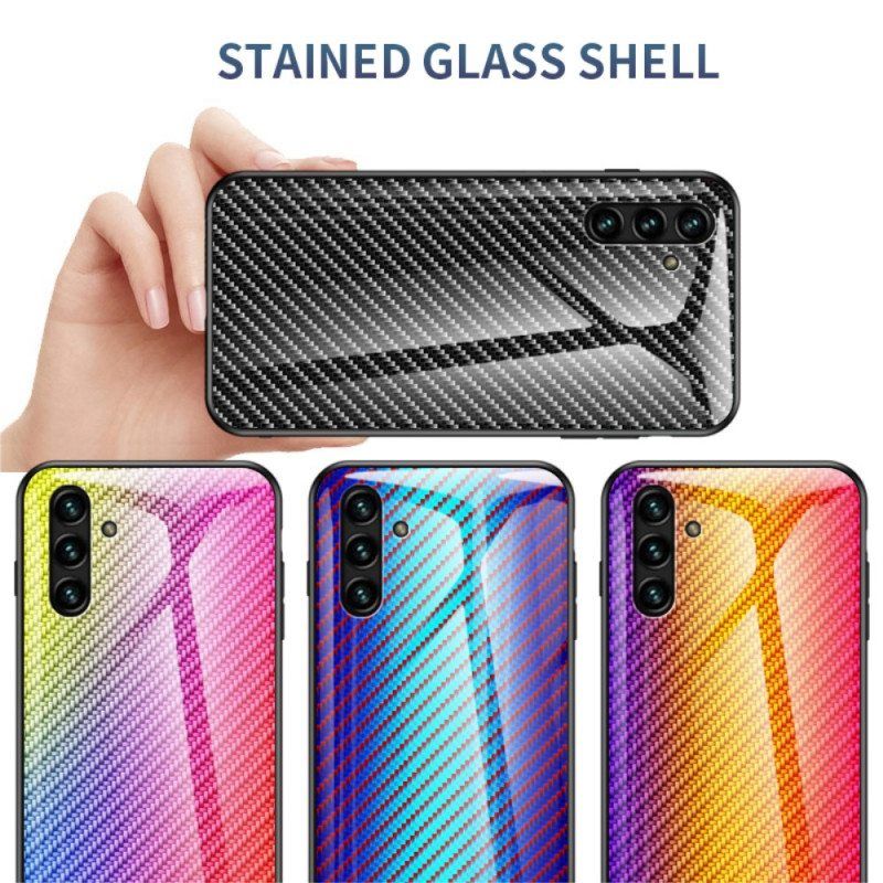 Case Samsung Galaxy A13 5G / A04s Karkaistua Hiilikuitulasia