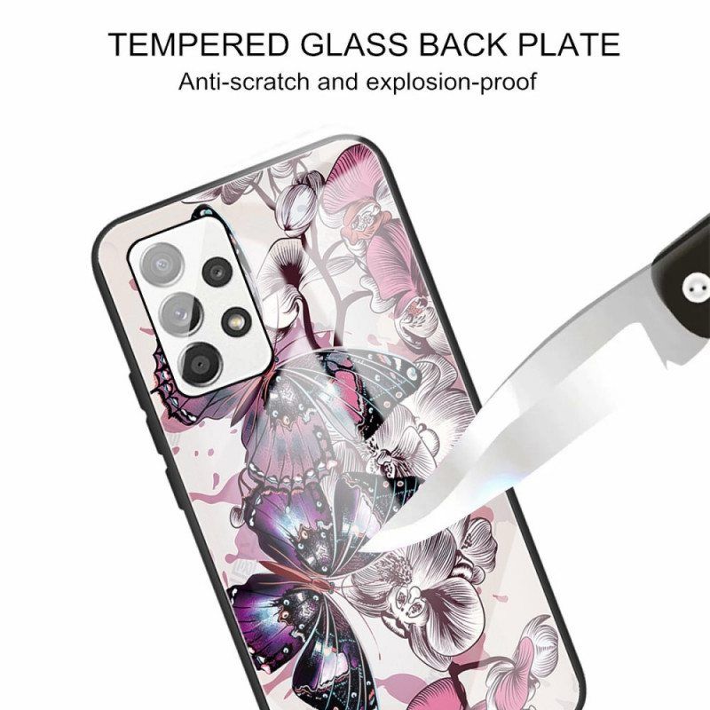 Case Samsung Galaxy A13 Butterflies Variation Karkaistu Lasi