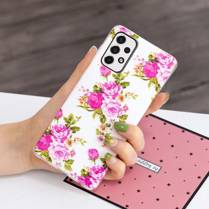 Case Samsung Galaxy A53 5G Fluoresoivat Liberty Flowers