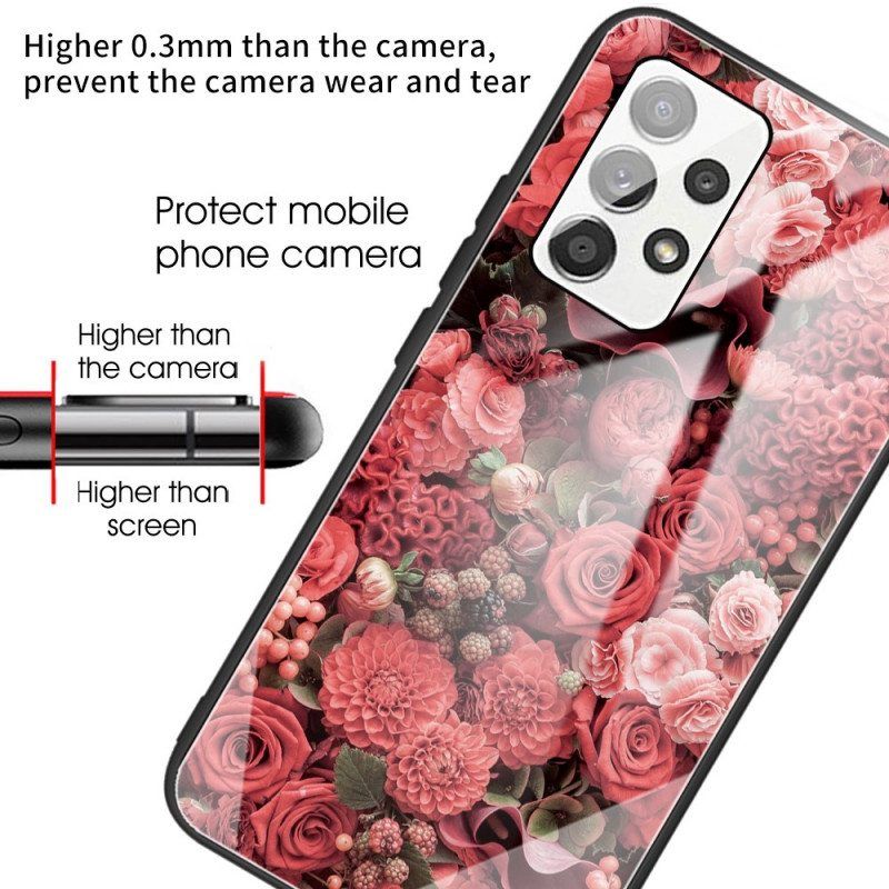 Case Samsung Galaxy A53 5G Rose Flowers Karkaistu Lasi