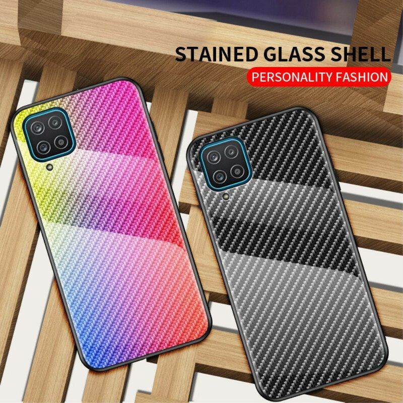 Case Samsung Galaxy M12 / A12 Karkaistua Hiilikuitulasia