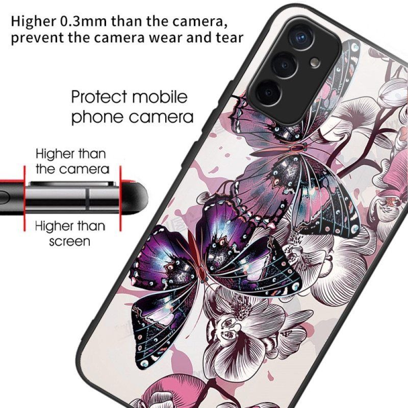 Case Samsung Galaxy M13 Butterflies Variation Karkaistu Lasi