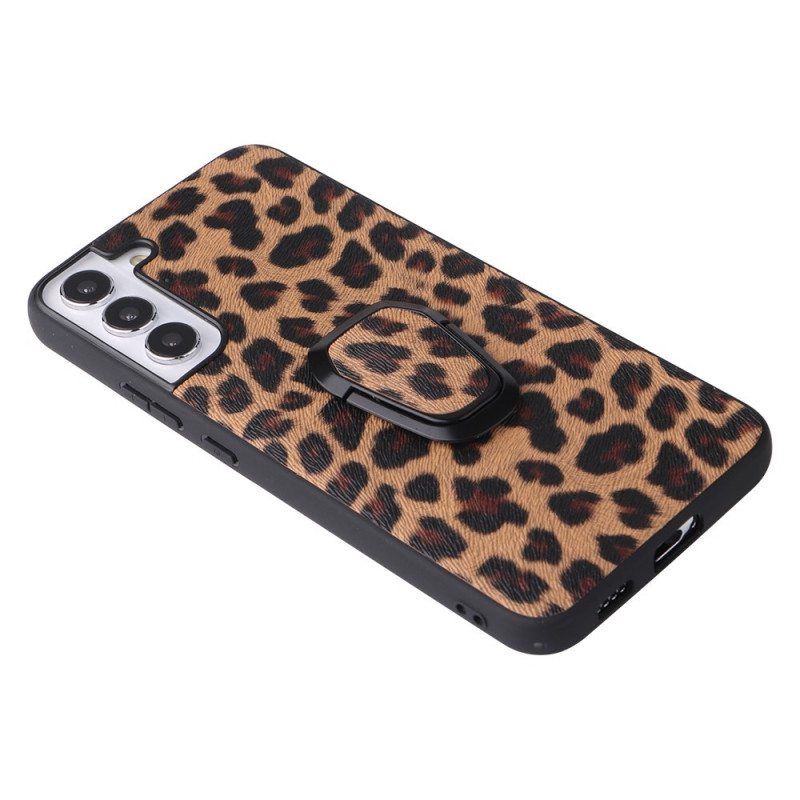 Case Samsung Galaxy S22 5G Leopard-tyylinen Rengastuki