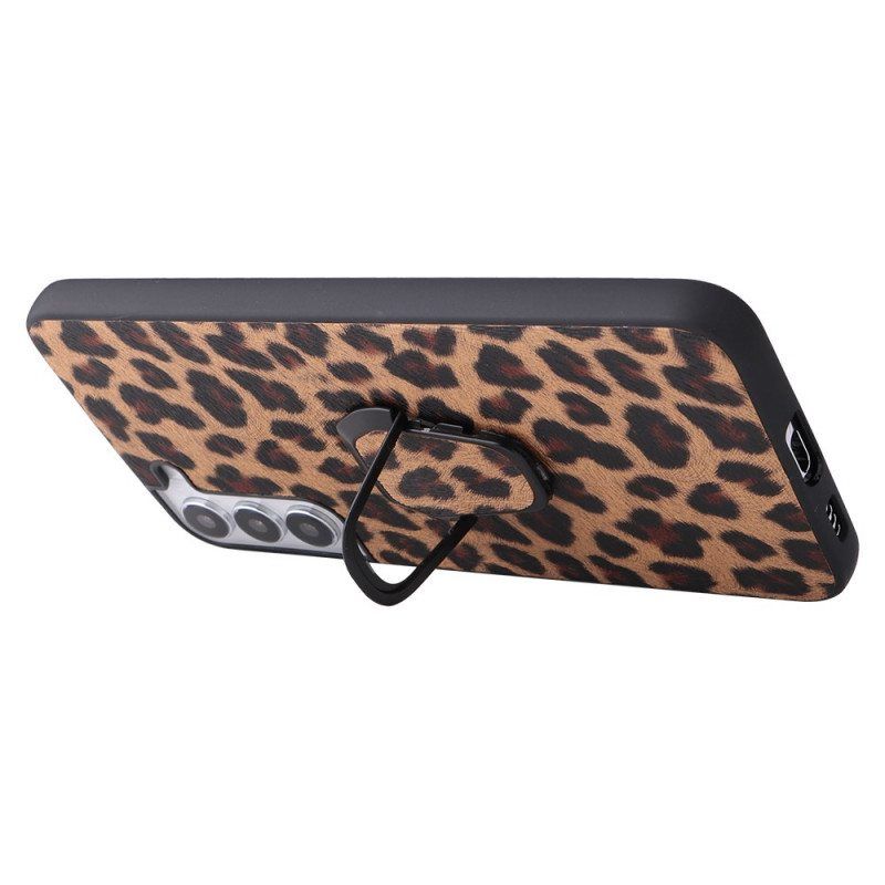 Case Samsung Galaxy S22 5G Leopard-tyylinen Rengastuki