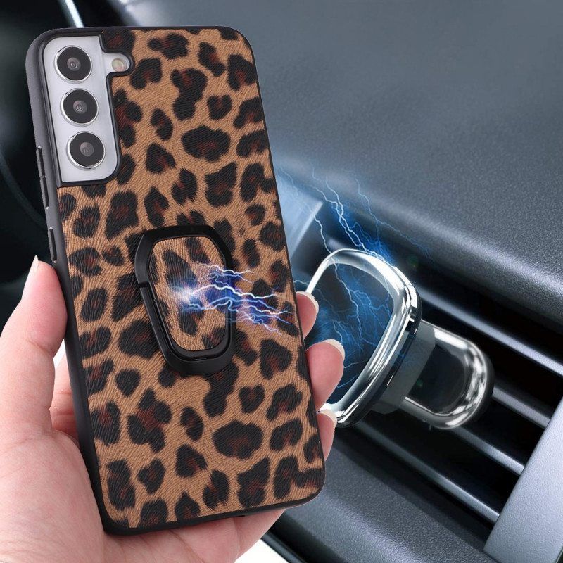 Case Samsung Galaxy S22 5G Leopard-tyylinen Rengastuki