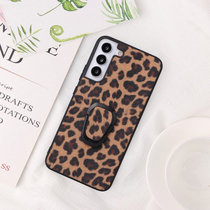 Case Samsung Galaxy S22 5G Leopard-tyylinen Rengastuki