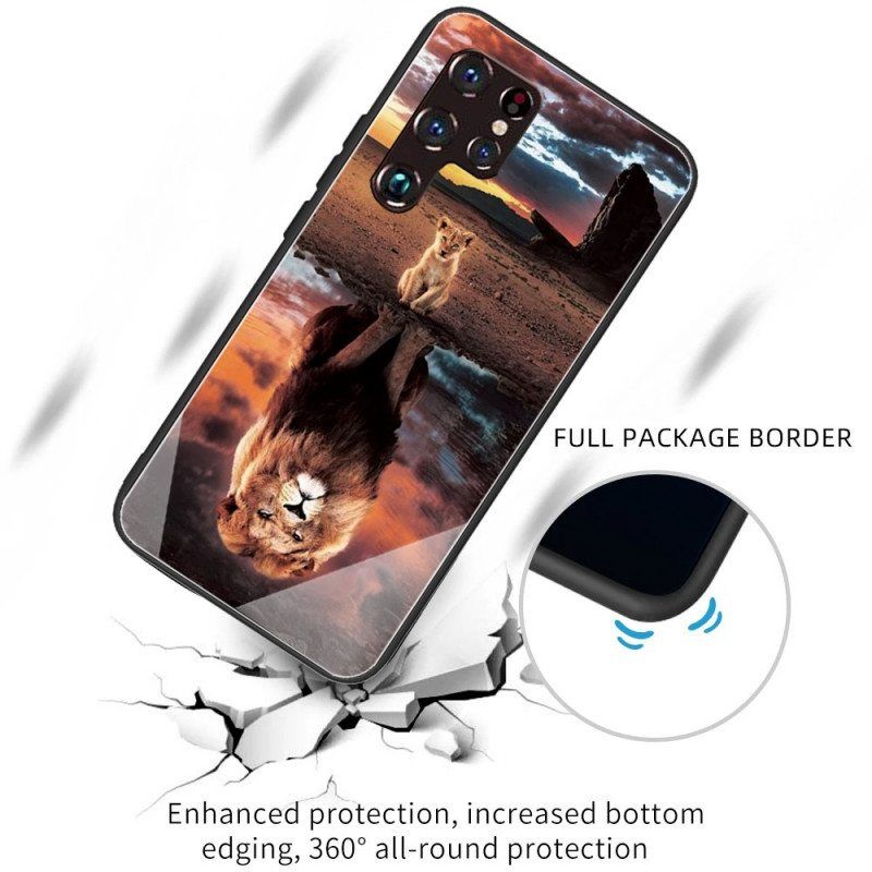 Case Samsung Galaxy S22 Ultra 5G Lion Cub's Dream Karkaistu Lasi