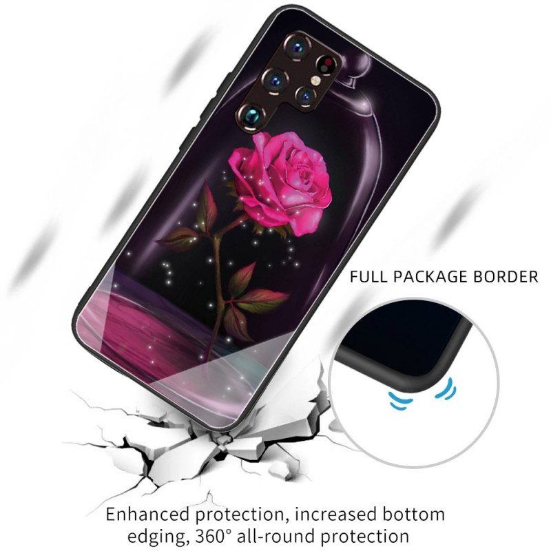 Case Samsung Galaxy S22 Ultra 5G Magic Pink Tempered Glass