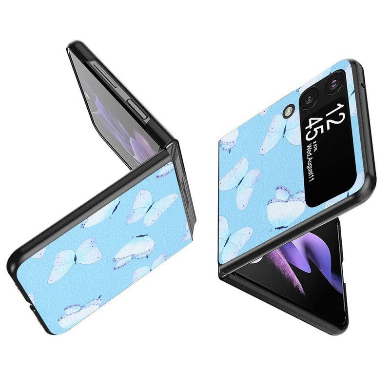 Case Samsung Galaxy Z Flip 4 Kotelot Flip Keinonahkaiset Perhoset