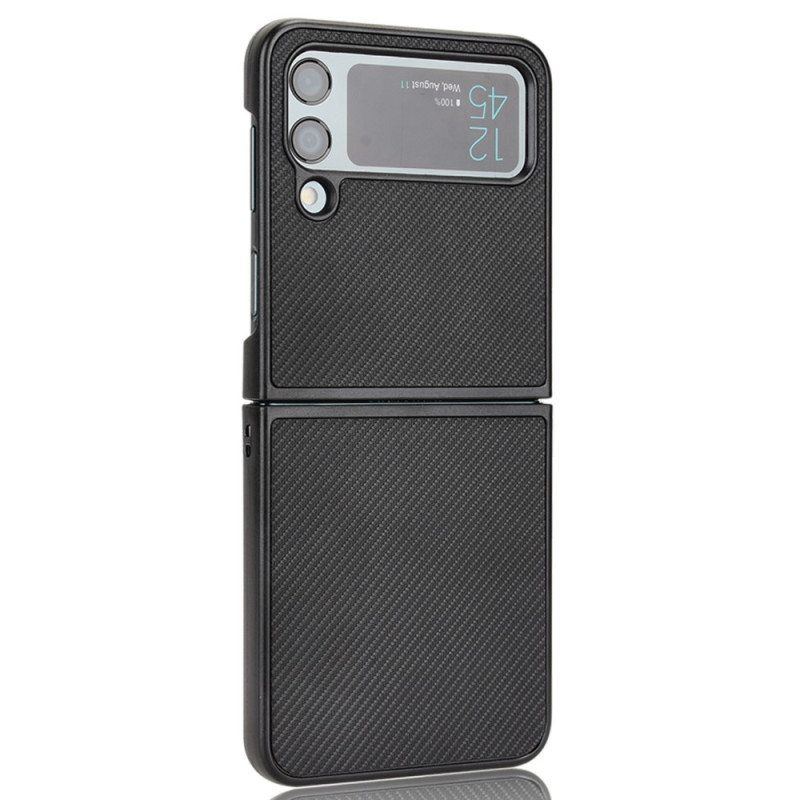 Case Samsung Galaxy Z Flip 4 Kotelot Flip Nahkavaikutteinen Hiilikuiturakenne