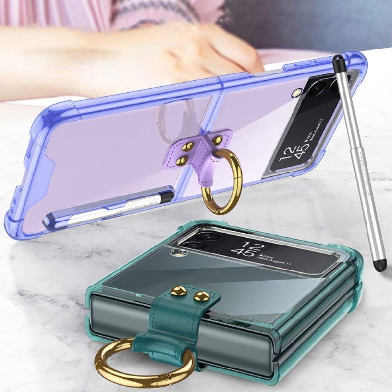 Case Samsung Galaxy Z Flip 4 Kotelot Flip Sävytetty Gkk Stylus -kynällä