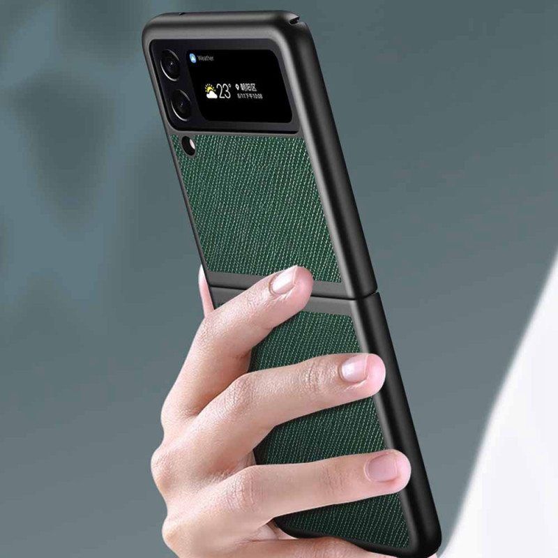 Case Samsung Galaxy Z Flip 4 Kotelot Flip Teksturoitu Nahkatyyli