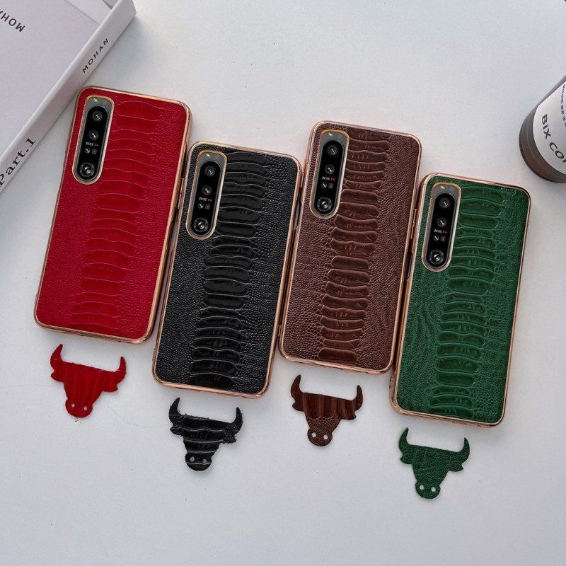 Case Sony Xperia 5 IV Crocodile Style Aitoa Nahkaa