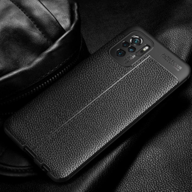 Case Xiaomi Redmi Note 10 / 10S Nahkaefekti Litsi Double Line