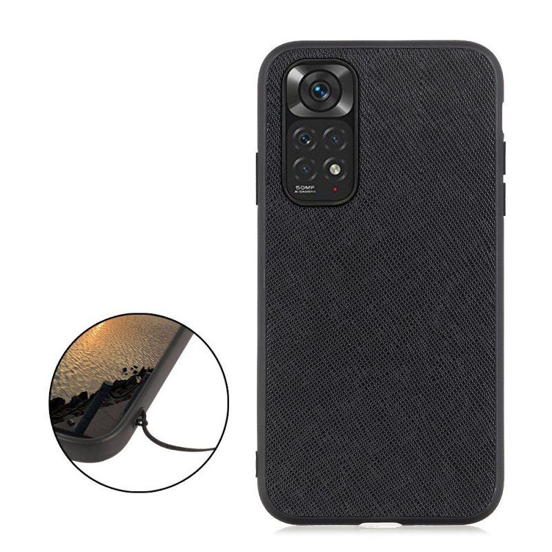 Case Xiaomi Redmi Note 11 / 11S Aitoa Teksturoitua Nahkaa