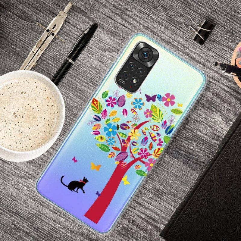 Case Xiaomi Redmi Note 11 / 11S Kissa Värikäs Puun Alla