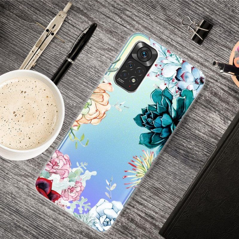 Case Xiaomi Redmi Note 11 / 11S Saumattomat Akvarellikukat