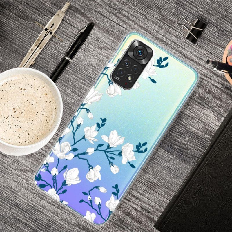 Case Xiaomi Redmi Note 11 Pro / 11 Pro 5G Valkoiset Kukat