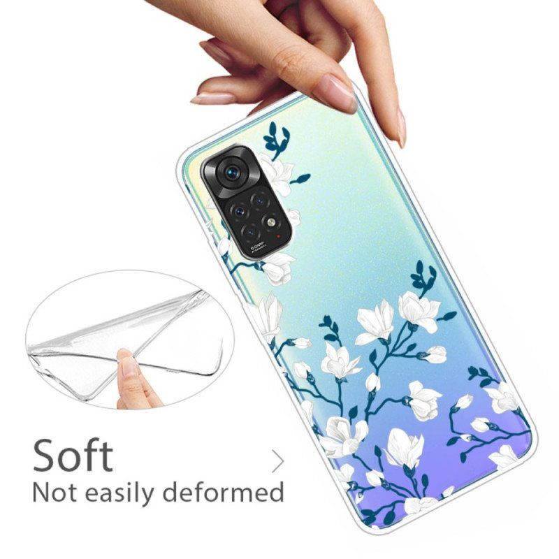 Case Xiaomi Redmi Note 11 Pro / 11 Pro 5G Valkoiset Kukat