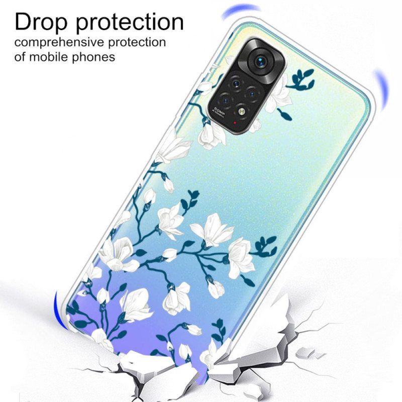 Case Xiaomi Redmi Note 11 Pro / 11 Pro 5G Valkoiset Kukat