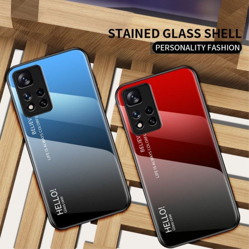 Case Xiaomi Redmi Note 11 Pro Plus 5G Karkaistu Lasi Hello