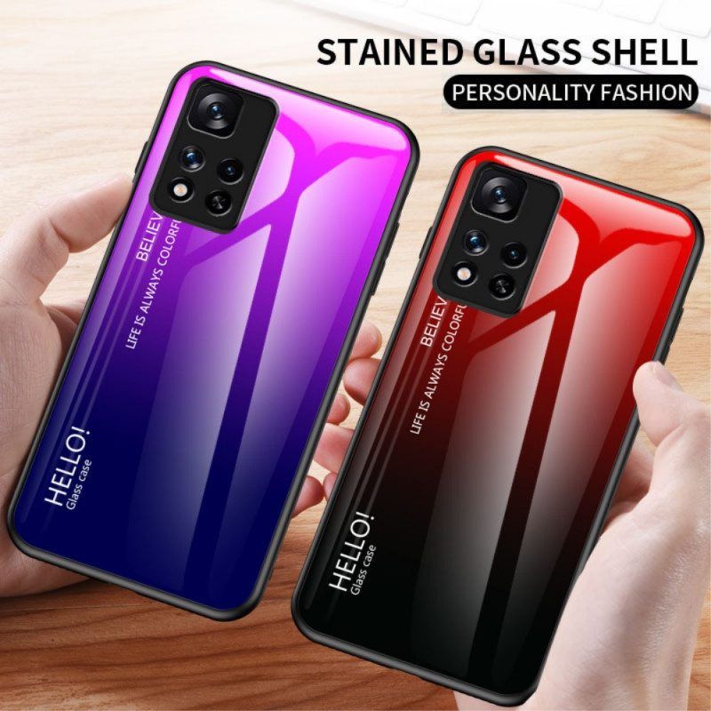 Case Xiaomi Redmi Note 11 Pro Plus 5G Karkaistu Lasi Hello