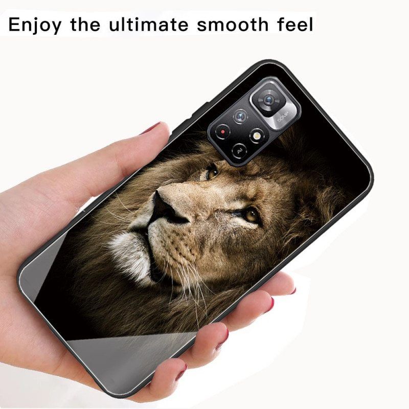 Case Xiaomi Redmi Note 11 Pro Plus 5G Lion Head Karkaistu Lasi