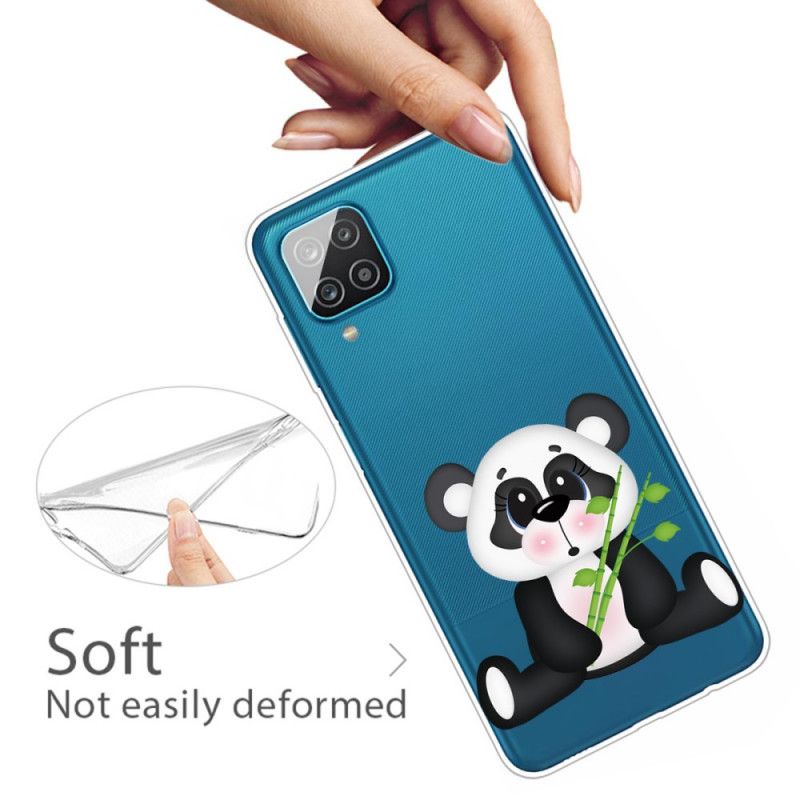 Case Kuoret Samsung Galaxy A12 Puhelinkuoret Läpinäkyvä Surullinen Panda