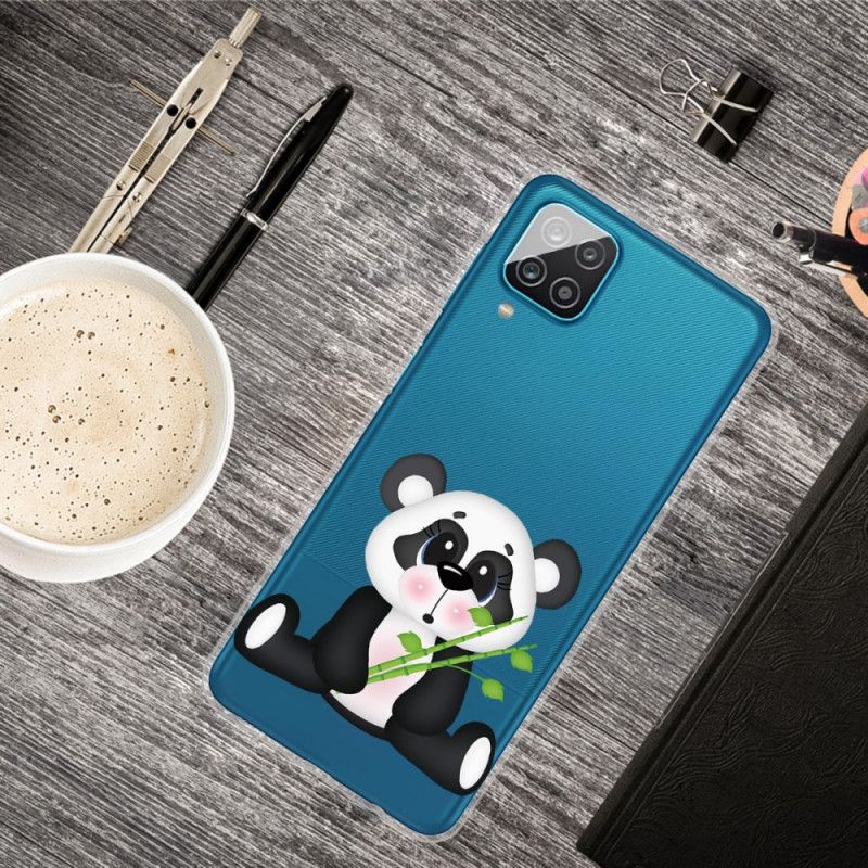 Case Kuoret Samsung Galaxy A12 Puhelinkuoret Läpinäkyvä Surullinen Panda