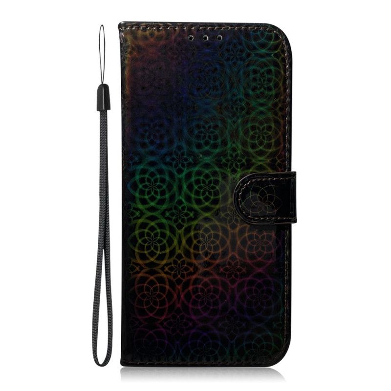 Flip Case Samsung Galaxy A12 Harmaa Musta Puhdas Väri