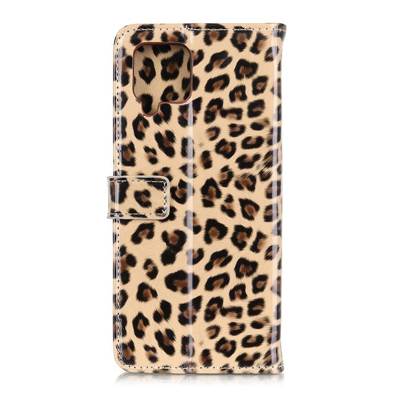 Flip Case Samsung Galaxy A12 Yksinkertainen Leopardi