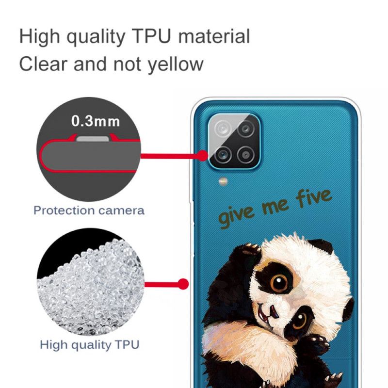 Kuori Samsung Galaxy A12 Läpinäkyvä Panda Antaa Minulle Viisi Suojakuori