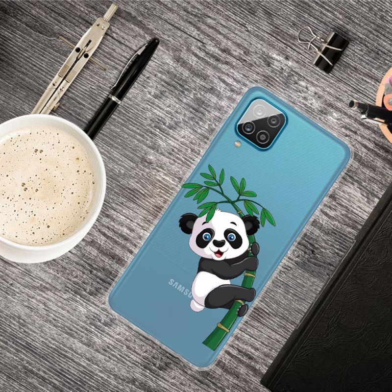 Kuori Samsung Galaxy A12 Puhelinkuoret Läpinäkyvä Panda Bambulla