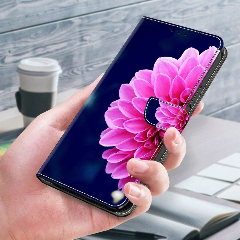 Kotelot Samsung Galaxy A55 5g Puhelinkuoret Vaaleanpunainen Kukka Sinisellä Pohjalla