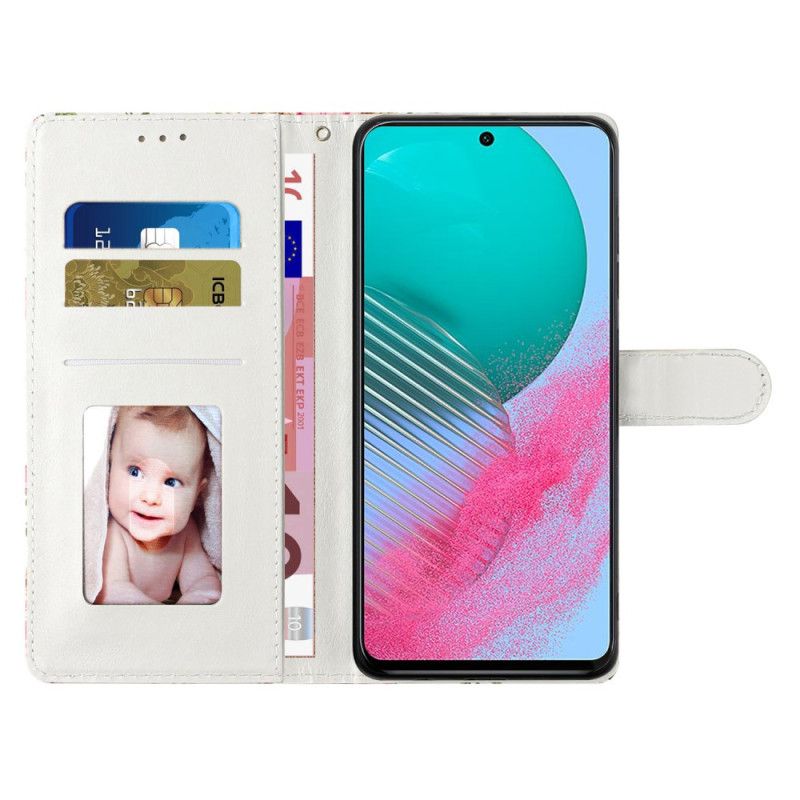 Kuoret Samsung Galaxy A55 5g Valkoinen Susi Hihnalla