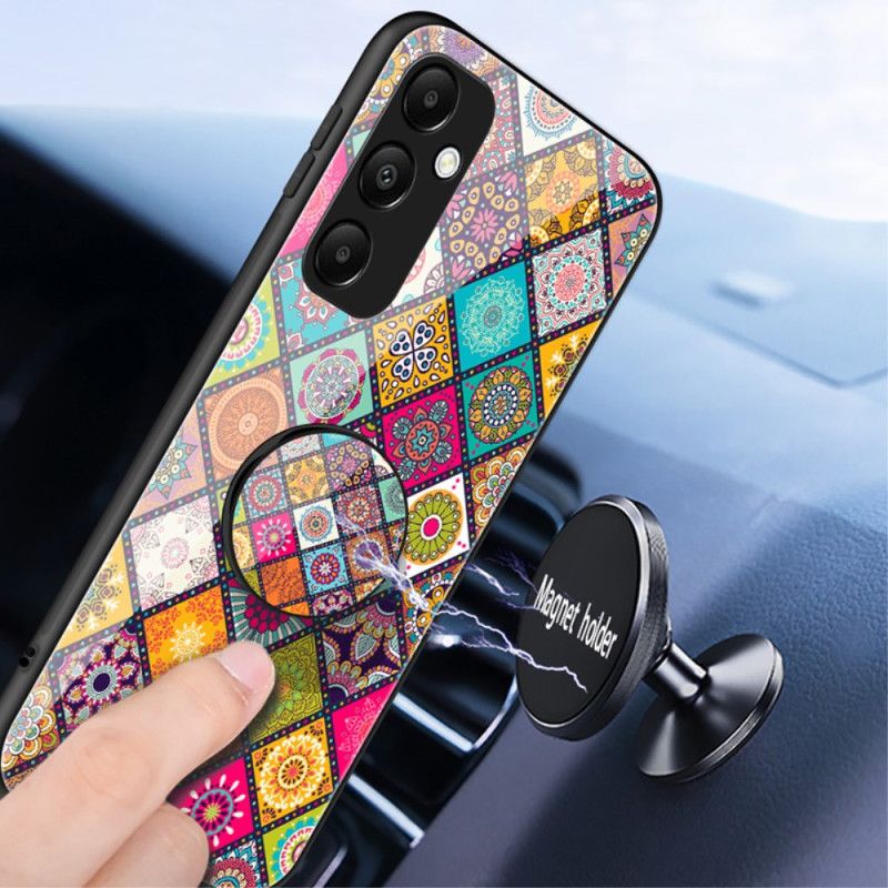 Kuori Samsung Galaxy A55 5g Tuki- Ja Patchwork-hihnalla Suojakuori