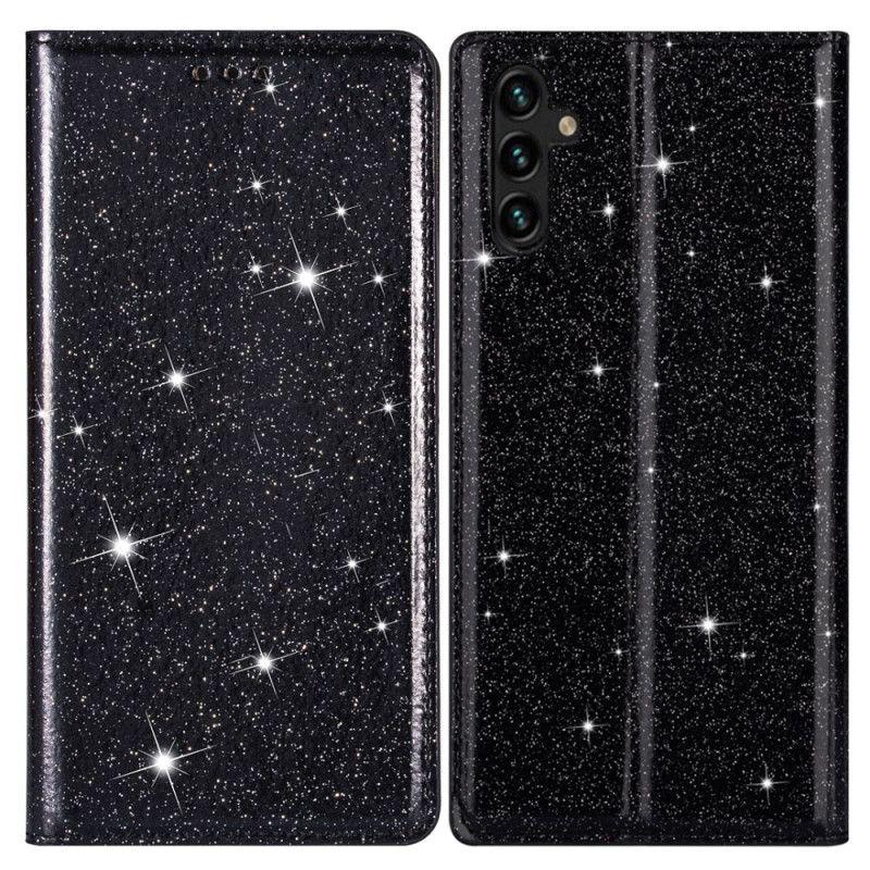 Nahkakotelo Samsung Galaxy A55 5g Glitteriä