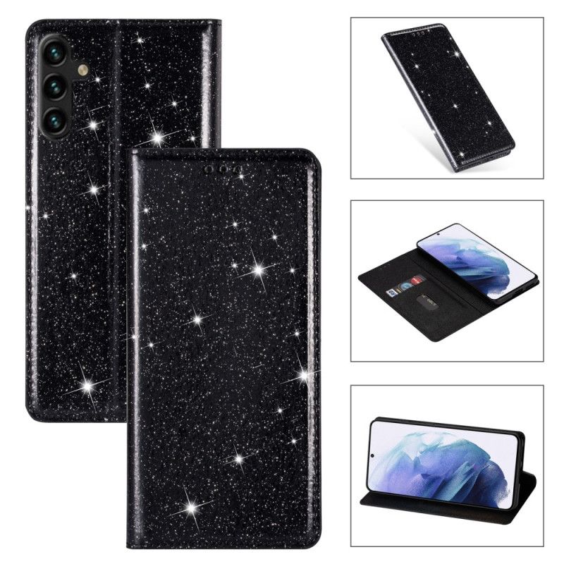 Nahkakotelo Samsung Galaxy A55 5g Glitteriä