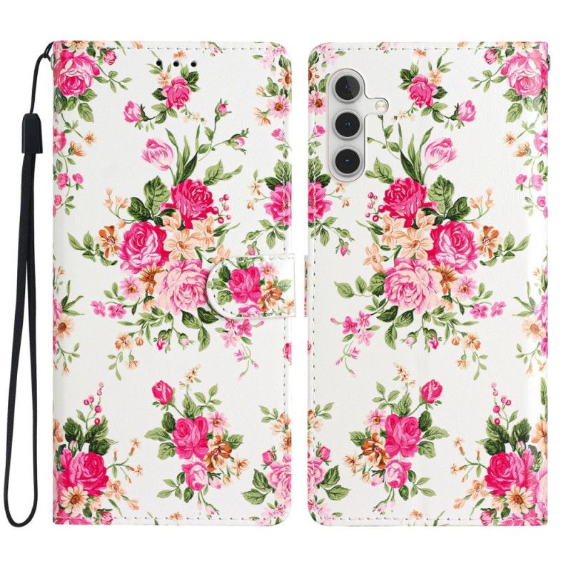 Nahkakotelo Samsung Galaxy A55 5g Liberty Flowers In Lnaière