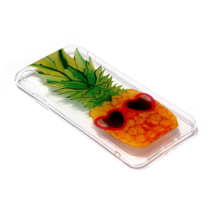 Kuori iPhone XS Läpinäkyvä Inkognito-Ananas Suojakuori