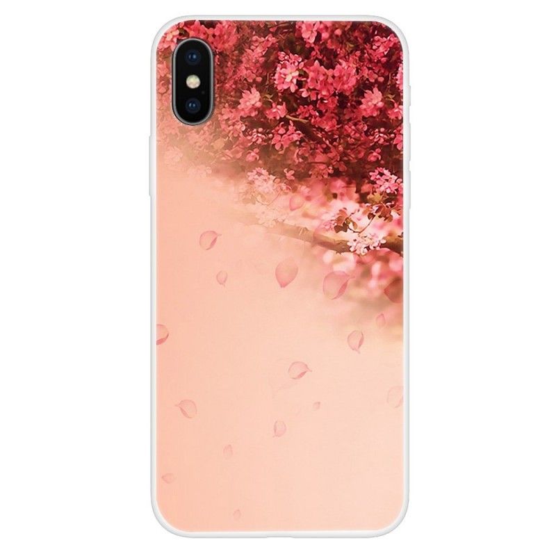 Kuori iPhone XS Läpinäkyvä Romanttinen Puu Suojakuori