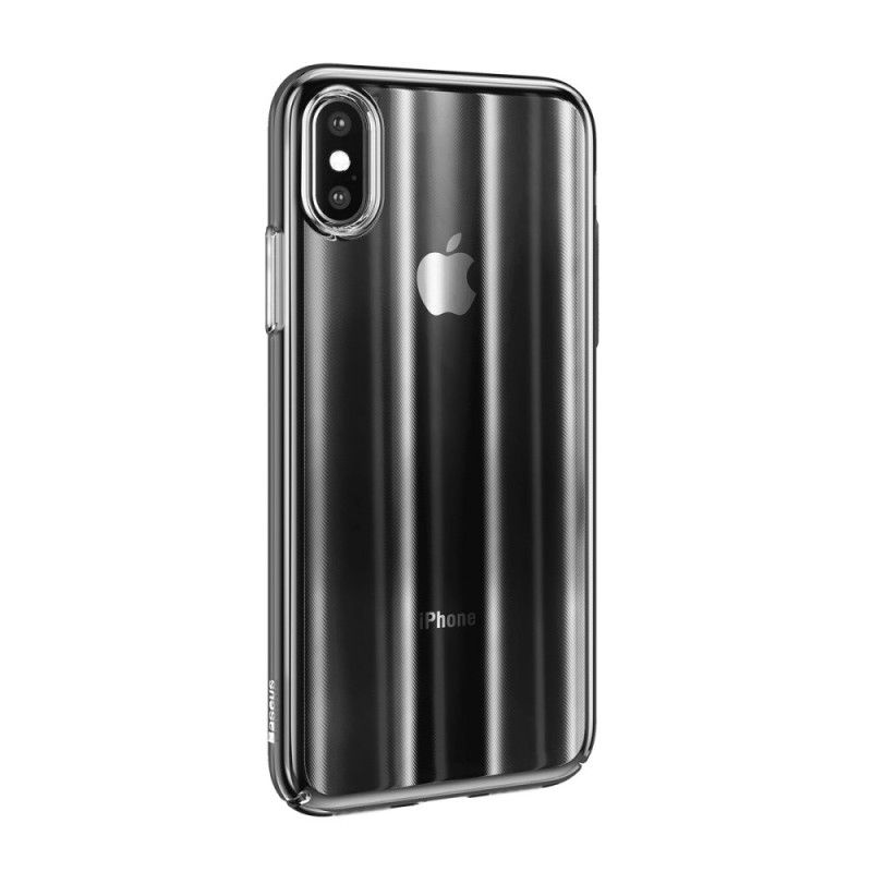 Kuori iPhone XS Musta Jäykkä Baseus Aurora Suojakuori