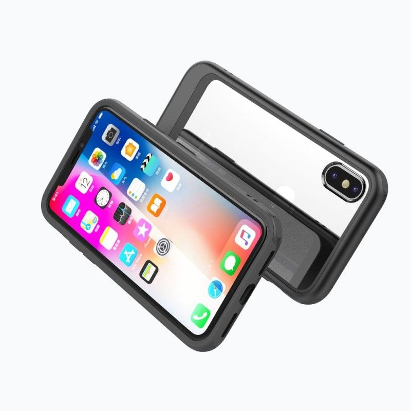 Kuori iPhone XS Musta Läpinäkyvä Irrotettava