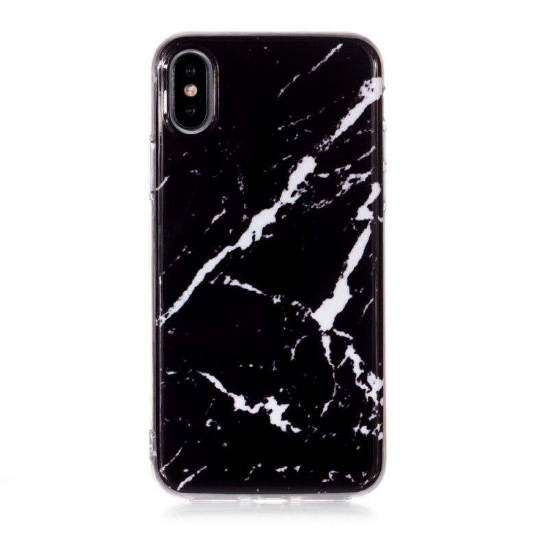 Kuori iPhone XS Mustavalkoinen Marmori Suojakuori