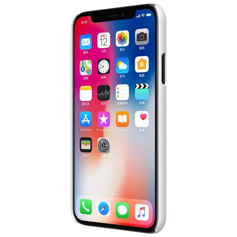 Kuori iPhone XS Punainen Musta Jäykkä Himmeä Nillkin Suojakuori